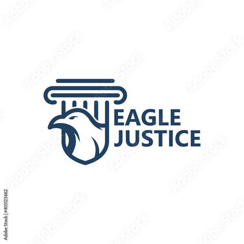 Eagle justice logo template design