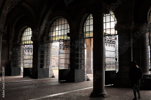 Entrance Iron Gates of the Rijksmuseum Tunnel in Amsterdam