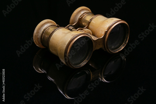 Antique theater binoculars in ivory
