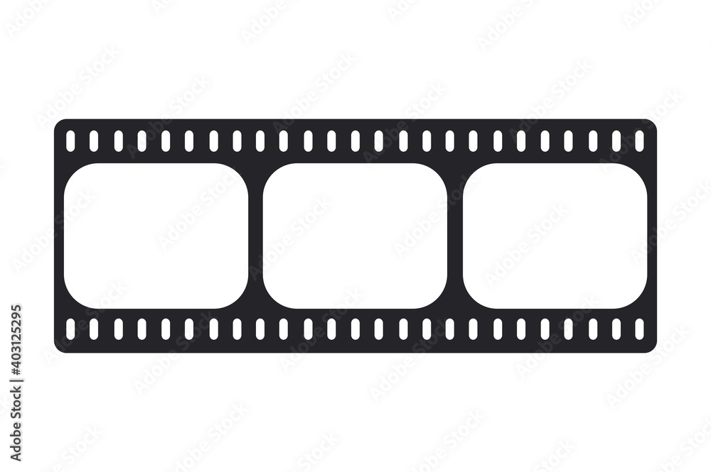 Vettoriale Stock Vector blank cinema film strip. Negative frame, photo  frame mockup. Cinema clipping, rectangle record movie strip. | Adobe Stock