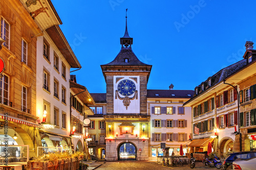Berntor Gate in Murten / Morat, Canton de Fribourg, Switzerland photo