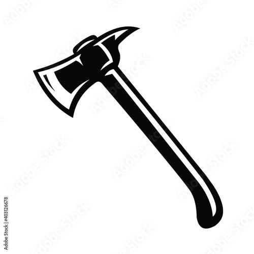 Hatchet Vector. Axe Vector Isolated Image Illustration Silhouette