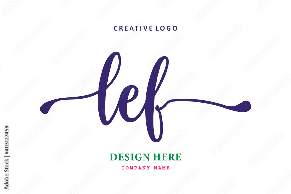 LEF lettering logo is simple, easy to understand and authoritative LEF lettering logo is simple, easy to understand and authoritative