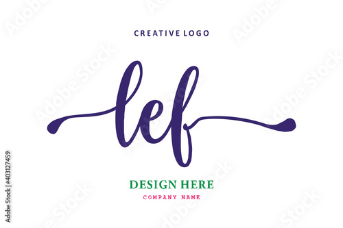 LEF lettering logo is simple, easy to understand and authoritative