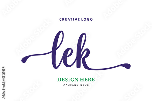 LEK lettering logo is simple, easy to understand and authoritative