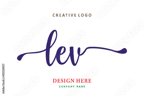LEV lettering logo is simple, easy to understand and authoritative