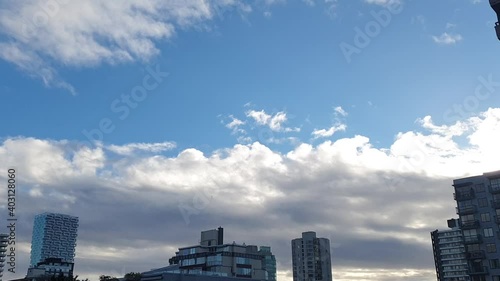 Timelapse of clouds over Downtown Vancouver