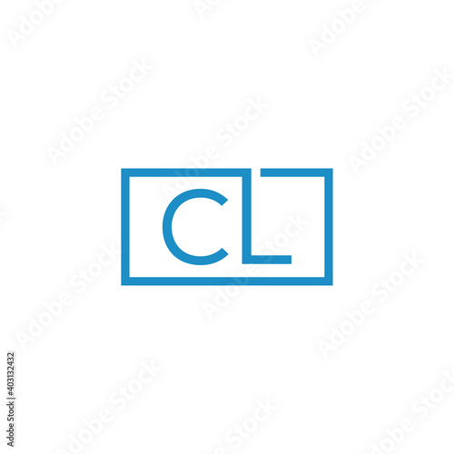 Creative initial letter CL square logo design concept vector
