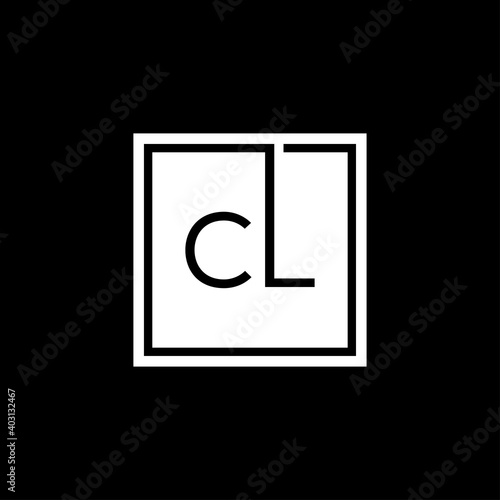 Creative initial letter CL square logo design concept vector