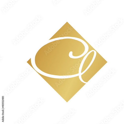 Creative initial letter CL square logo design concept vector
