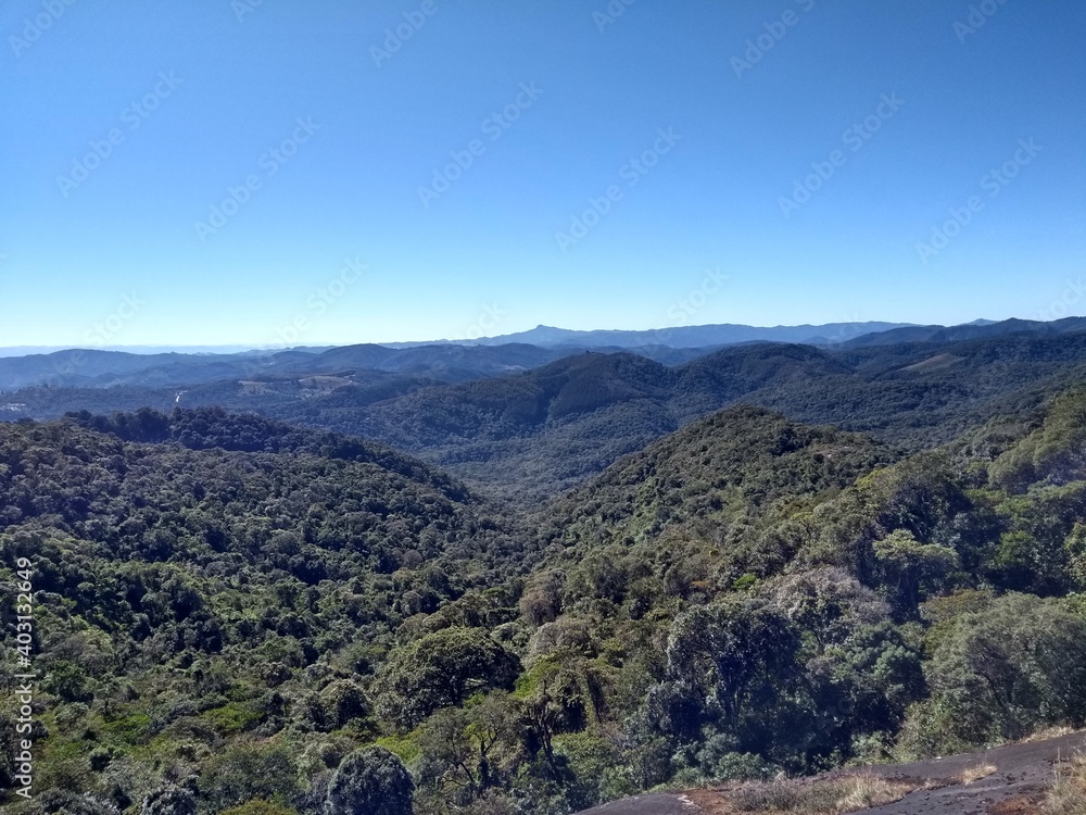 Vista de montanha na cidade de Monte Verde, em Minas Gerais
