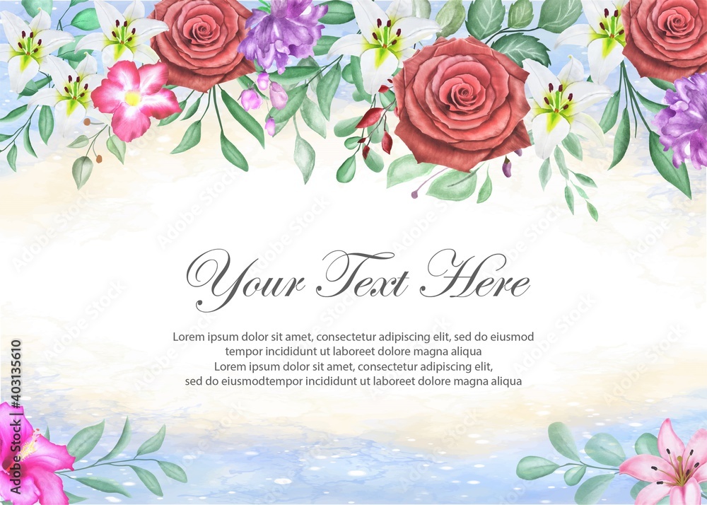 Elegant Floral Watercolor Background