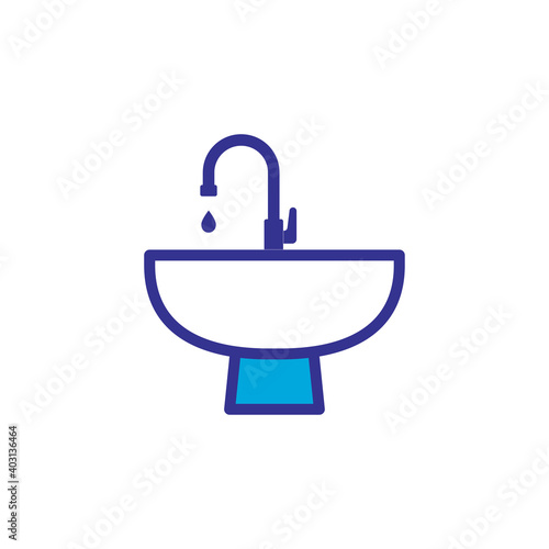 wash basin icon, vector, design trendy
