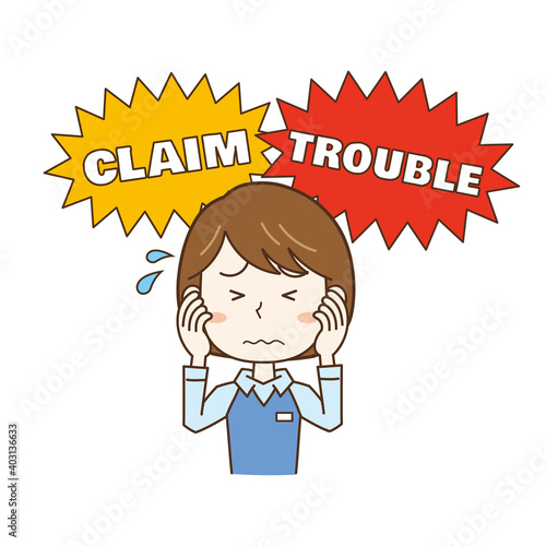 トラブルやクレームの対応に困っている女性会社員