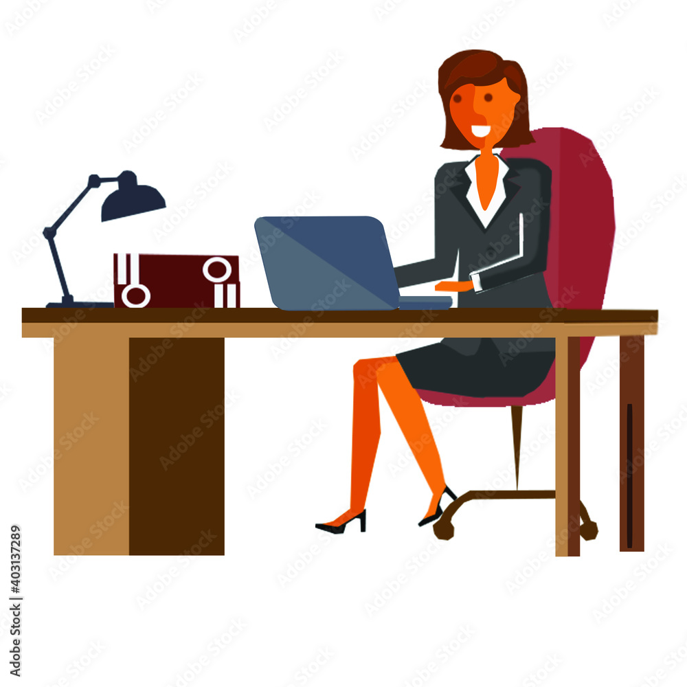illustration businessman working on computer abstract design background and wallpaper illustration businessman working on computer abstract design background and wallpaper