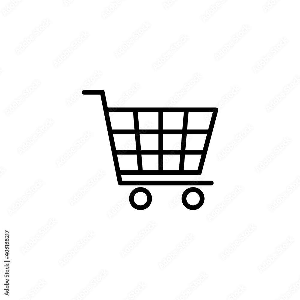 Shopping Cart symbol for your web site, Trolley icon vector Shopping Cart symbol for your web site, Trolley icon vector