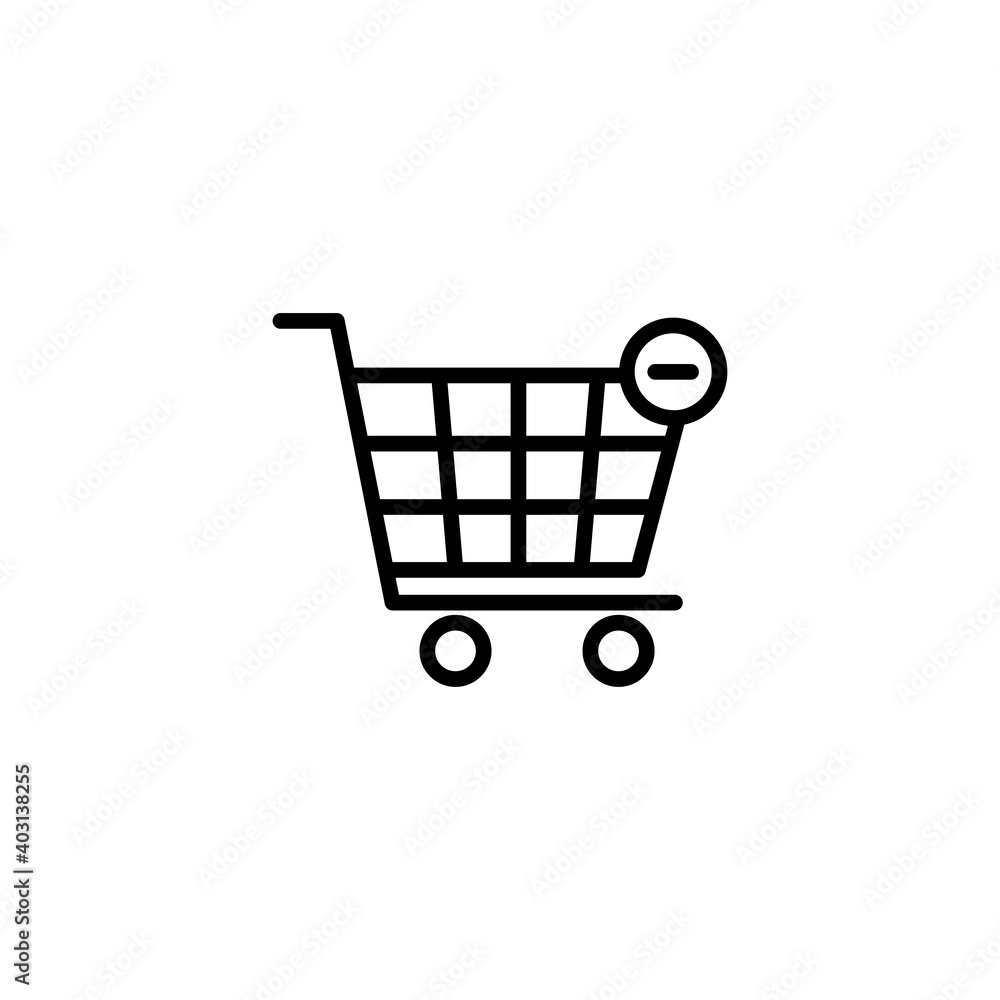 Shopping Cart symbol for your web site, Trolley icon vector