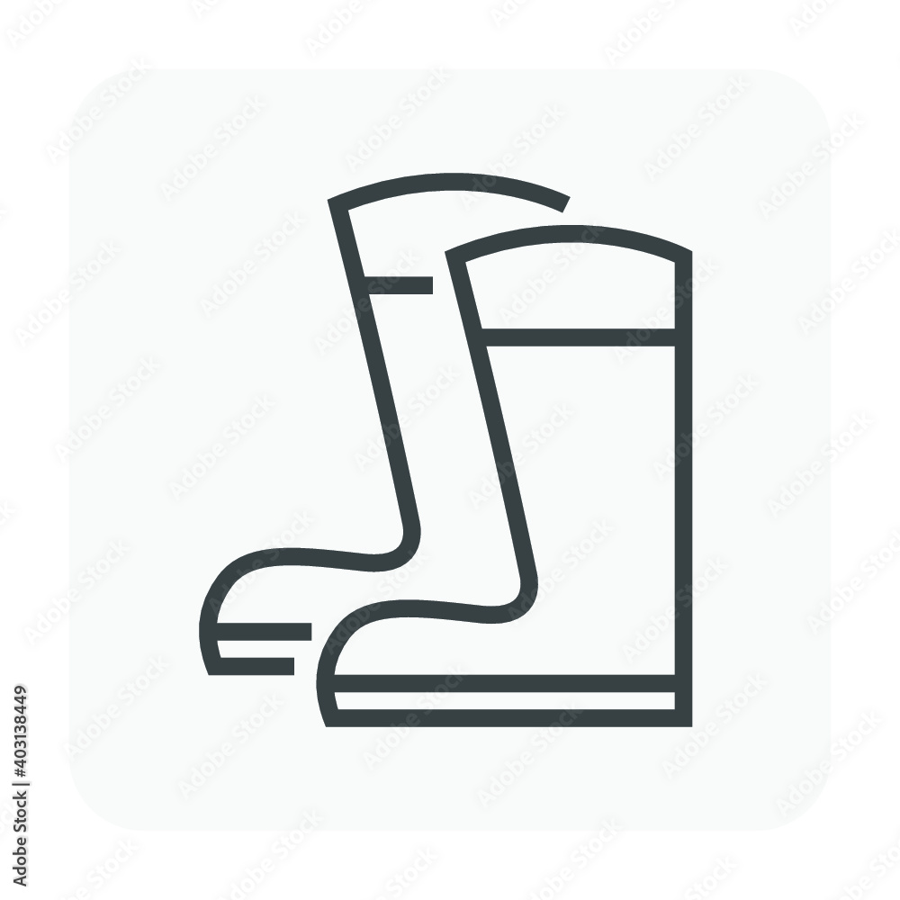Safety boot or safety shoe vector icon. That footwear is personal
