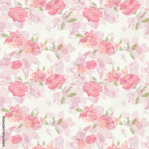 abstract digital flower design pattern on     background © Parth Patel