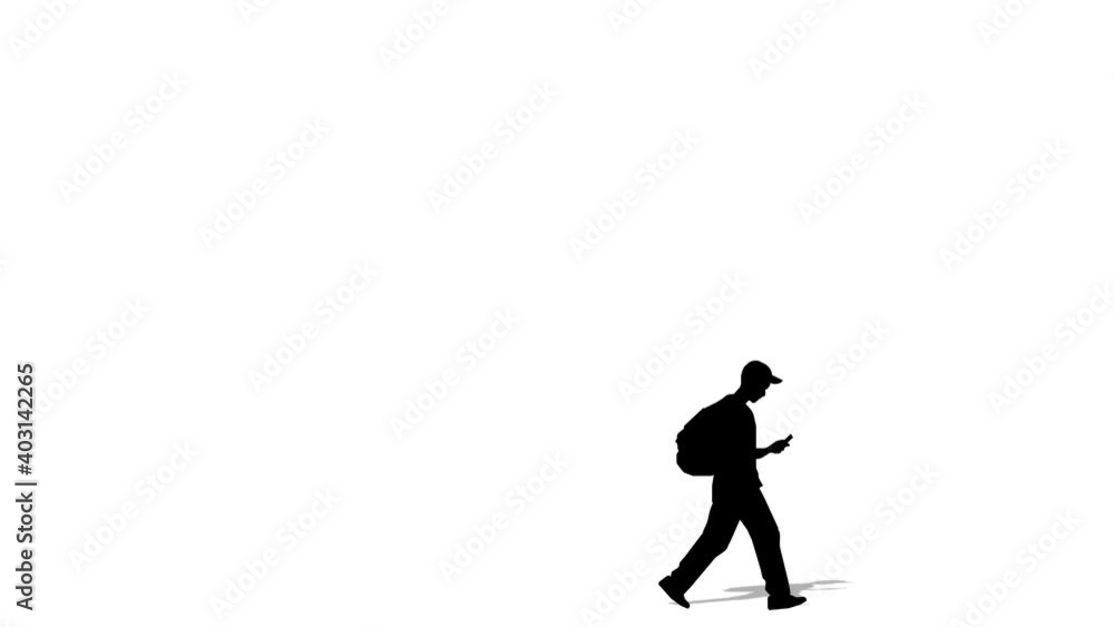 Walking silhouette boy cartoon animation. Loop animation ( 4K video ). Walking silhouette boy cartoon animation. Loop animation ( 4K video ).