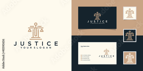 Law firm logo template and business card