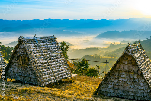  Moktawan The most spectacular viewpoint of the sea of mist of Tak Province, Thailand photo