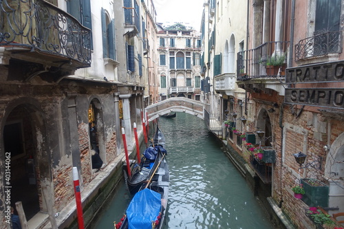 Canal and buildings photo taken in Venice, Italy © 현석 신