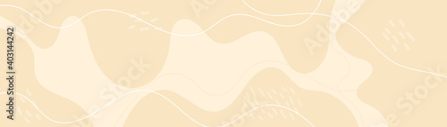 Wide pastel web banner with organic curves and texture