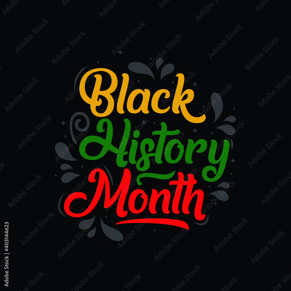 black history month celebrations design template.