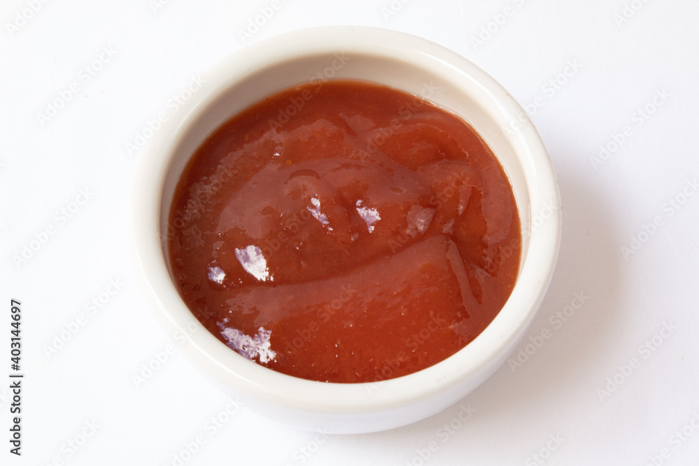 Small jar with guava jam isolated on white background Small jar with guava jam isolated on white background