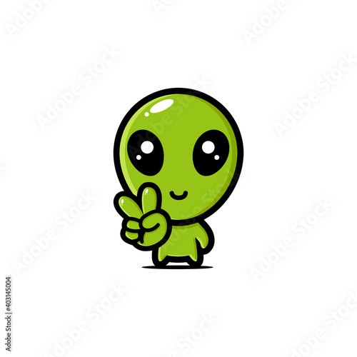 cute alien character design