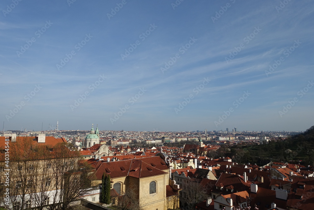 Prague, Czech Republic skyline and sky