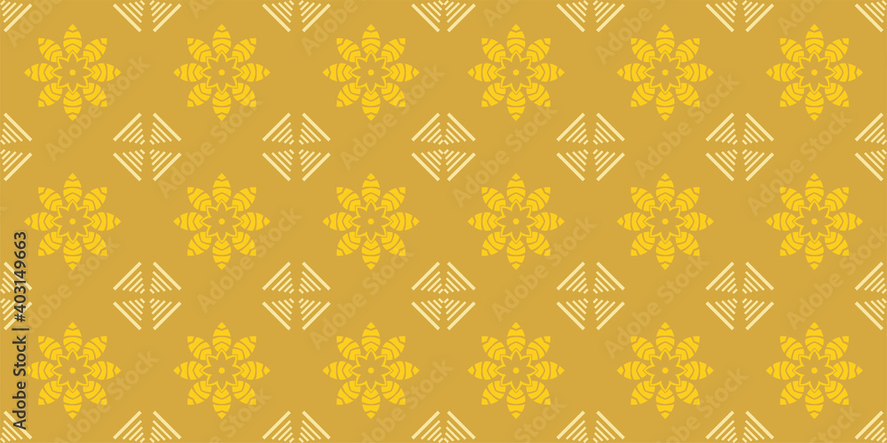 Geometric background pattern. Colors: gold shades. Seamless wallpaper texture. Vector graphics