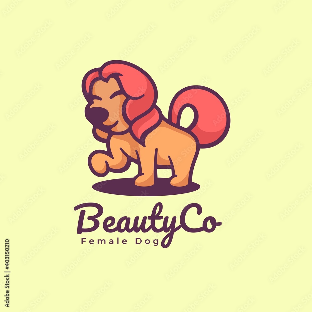 Vector Logo Illustration Dog Mascot Cartoon Style. Vector Logo Illustration Dog Mascot Cartoon Style.