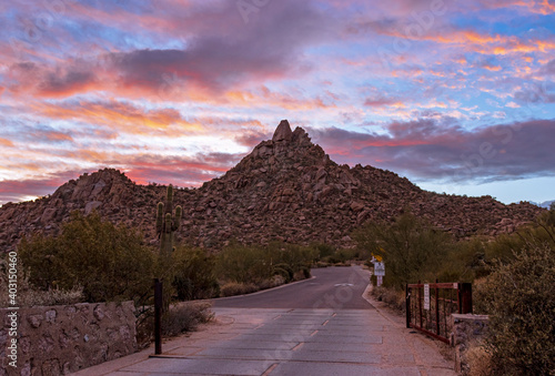 Entrance To Pinnacle Peak Park In Scottdale, Arizona photo