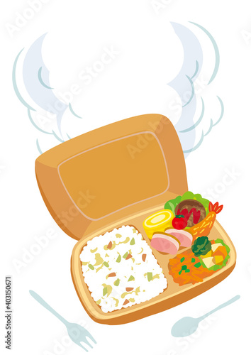 お弁当（ランチボックス）のイラスト