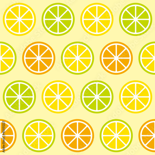 フルーツ パターン オレンジ B