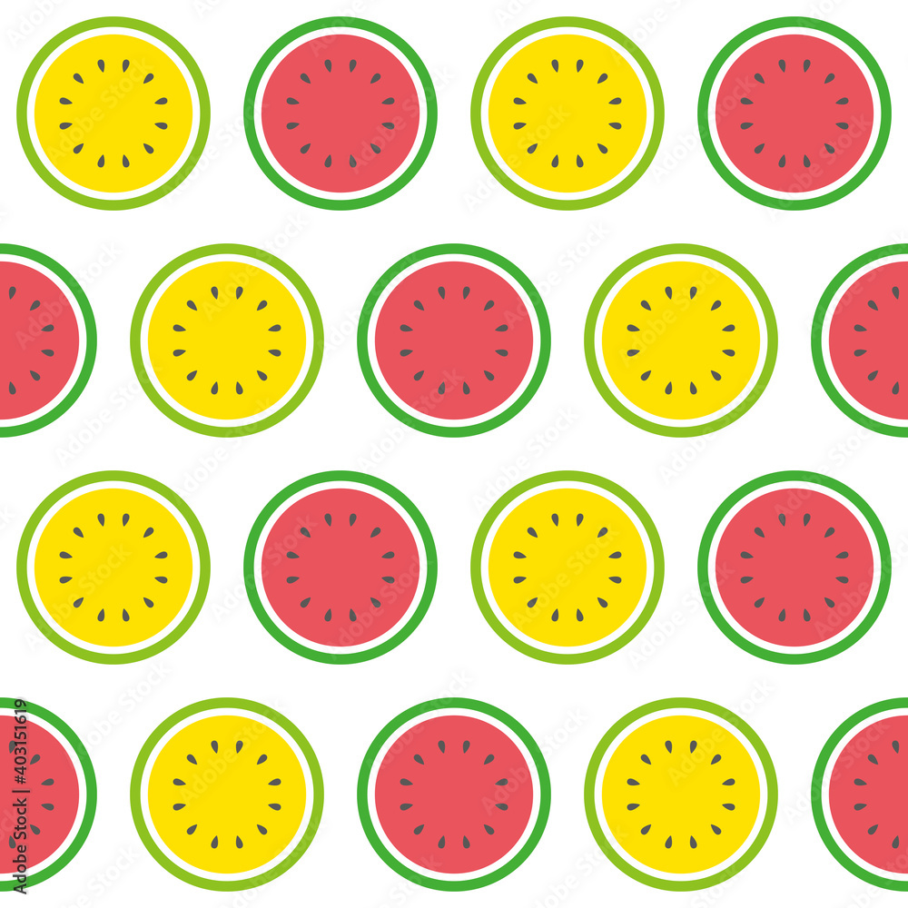 Fototapeta premium フルーツ パターン スイカ B