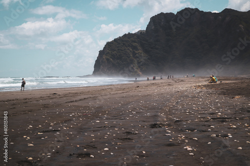 people on the beach