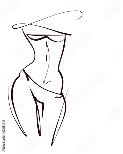 VECTOR Background with the beautiful young   woman in bikini