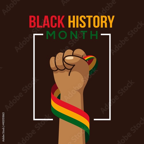 Black history month African American history celebration vector illustration
