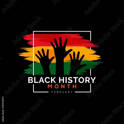Black history month African American history celebration vector illustration