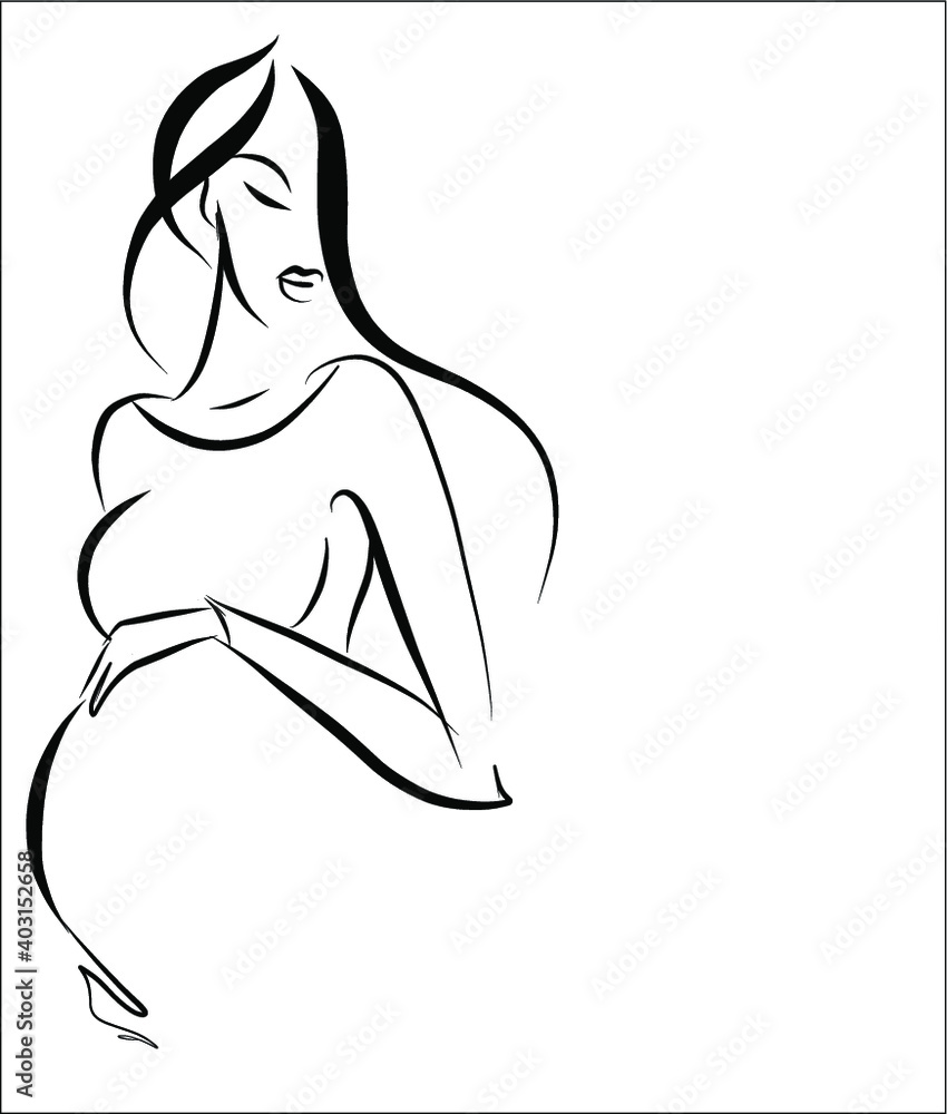 VECTOR background with a pregnant woman VECTOR background with a pregnant woman