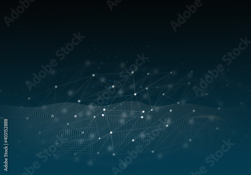Abstract technology background Hi-tech communication concept, technology, digital business, innovation, science fiction scene computer generated abstract background.