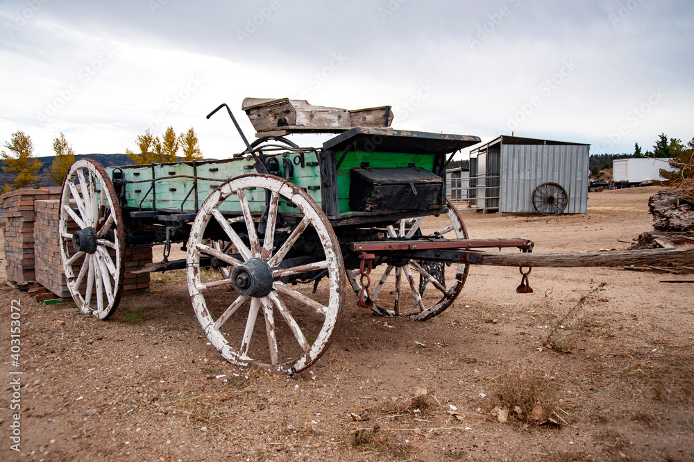 Vintage horse-drawn wagon