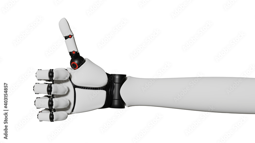 Obraz premium ロボットの手 3DCG サムアップ
