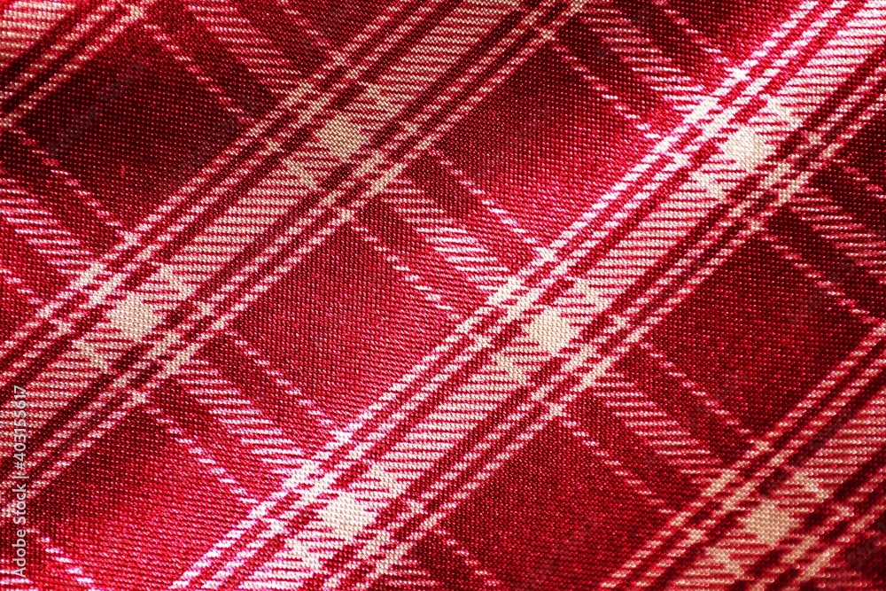 tartan pattern on red background - image 