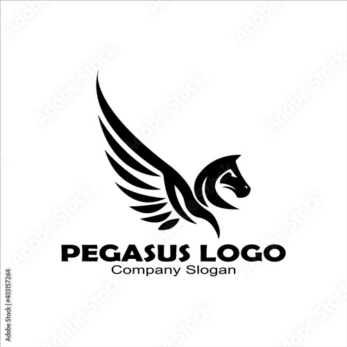 Pegasus Vector Logo Template. Horse logo template