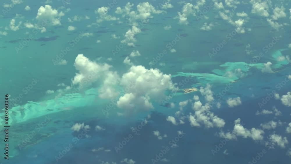 Flying over The Bahamas. Beautiful ocean colors. Actual aerial footage. Flying over The Bahamas. Beautiful ocean colors. Actual aerial footage.