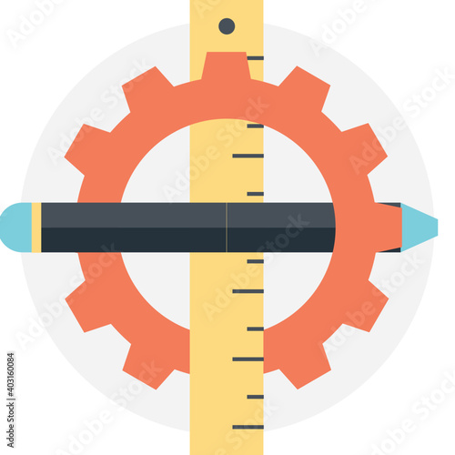 Architecture drafting tools vector icon